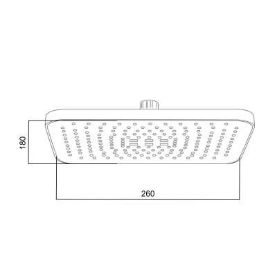 Лейка для верхнего душа Qtap Hlavova 260x180 мм прямоугольная QTHLA107CRM45784 Chrome/Black