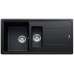 Мийка кухонна Franke Basis фраграніт, прямокут., з крилом, 970х500х200мм, чаша - 2, врізна, онікс