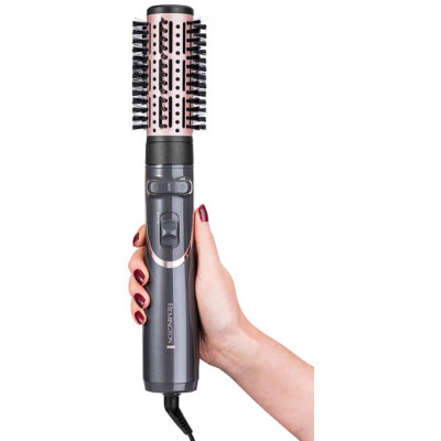 Фен-щітка Remington Curl & Straight Confidence, 800Вт, 2 режими, іоніз-я, оберт., хол. обдув,кейс, кераміка, сірий Фен-щітка Remington Curl & Straight Confidence, 800Вт, 2 режими, іоніз-я, оберт., хол. обдув,кейс, кераміка, сірий