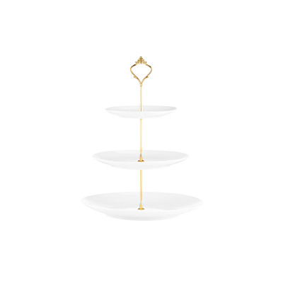 ARDESTO Блюдо 3-х ярусне, 26,5*32 см, порцеляна ARDESTO Блюдо 3-х ярусне, 26,5*32 см, порцеляна