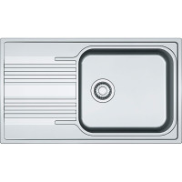 Мийка кухонна Franke Smart, нерж.сталь, прямокутник, з крилом, 860х500х190мм, чаша - 1, накладна, SRX 611-86 XL, нерж поліров.
