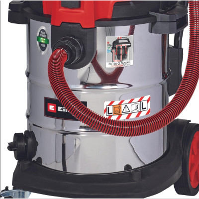 Пылесос профессиональный Einhell TE-VC 2350 SACL, 1600Вт, 230мБар, контейнер 50л, розетка, класс L, 13.1кг (2342475)