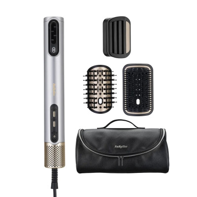 Фен-щітка Babyliss Limited Edition SilverGold, 1600Вт, 4 режими, іоніз-я, хол. обдув, кераміка, сірий Фен-щітка Babyliss Limited Edition SilverGold, 1600Вт, 4 режими, іоніз-я, хол. обдув, кераміка, сірий