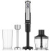 Блендер Ardesto погружной 1000Вт, 3в1, чаша-600мл, чоппер-500мл, насадка для пюре, черно-серебристый (HBG-1000BCHP)