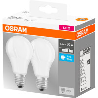 Набір ламп 2шт OSRAM LED E27 8.5Вт 4000К 806Лм A60 Набір ламп 2шт OSRAM LED E27 8.5Вт 4000К 806Лм A60