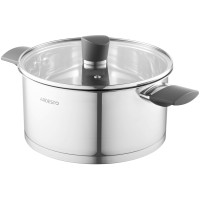 Каструля зі скляною кришкою ARDESTO Gemini Trento, 3.9л, нержавіюча сталь, бакеліт Каструля зі скляною кришкою ARDESTO Gemini Trento, 3.9л, нержавіюча сталь, бакеліт