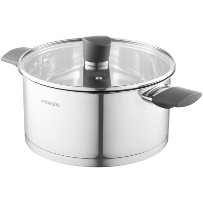 Кастрюля со стеклянной крышкой Ardesto Gemini Trento, 3.9л, нержавеющая сталь, бакелит AR3639G Кастрюля со стеклянной крышкой Ardesto Gemini Trento, 3.9л, нержавеющая сталь, бакелит AR3639G