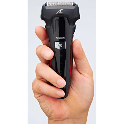 Бритва електр. Panasonic сіткова, 13000 об/хв,  бритв.головок-3, Li-Ion, сух.+волог., тример, 2 насад.,док-станц. , чорний