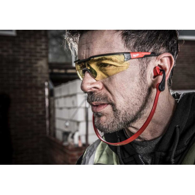 Окуляри захисні Milwaukee, протиосколкові, лінзи-жовті, полікарбонат