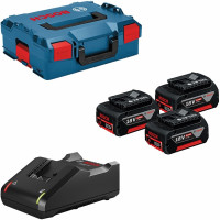 Набір акумулятора та зарядного пристрою Bosch Professional GBA 3х18В 5А·год ЗП GAL 18V-40 + L-Boxx 136