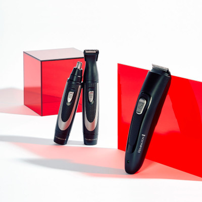 Набір тримерів Remington WORKS, для бороди, вусів, носа та вух, чохол, гребінець, сталь, чорний Набір тримерів Remington WORKS, для бороди, вусів, носа та вух, чохол, гребінець, сталь, чорний