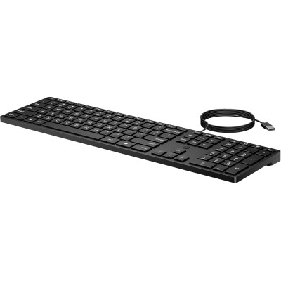 Клавіатура мембранна HP 320K, 109key, USB-A, EN/UK, чорний