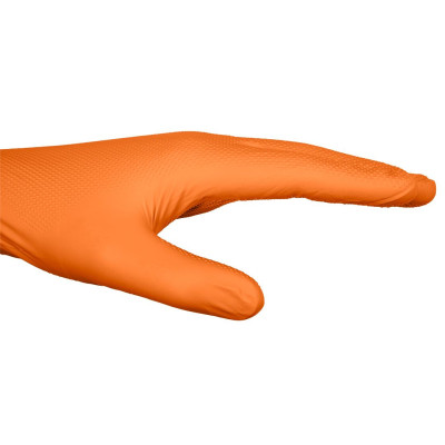 Рукавички робочі/медичні Neo Tools, перфоровані нітрилові, р.XL, помаранчевий, 50шт