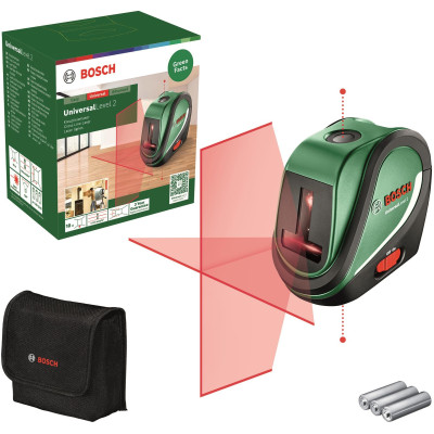Нівелір лазерний Bosch UniversalLevel2 до 10м ±0.5мм/м червоний промінь 0.46кг Нівелір лазерний Bosch UniversalLevel2 до 10м ±0.5мм/м червоний промінь 0.46кг