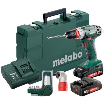 Шурупокрут-дриль акумуляторний Metabo BS 18 Quick 18В 2x2А·год 24·48Нм 0-450·0-1600об/хв 1.4кг