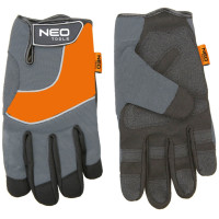 Neo Tools Рукавички робочі, високоякісна синтетична шкіра, р.10, сірий Neo Tools Рукавички робочі, високоякісна синтетична шкіра, р.10, сірий