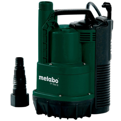 Насос погружной для чистой воды Metabo TP 7500 SI, 300Вт, 7500л/ч, высота 6.5м, глубина 5м, 0.65бар, 4.2кг (0250750013)