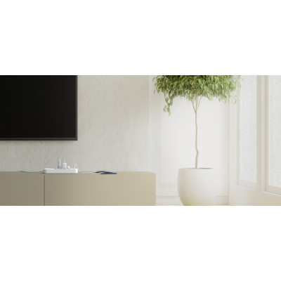 Подовжувач мережевий Belkin 2м, 8хТип, 16А, USB-A/USB-C 18Вт, фільтр, білий