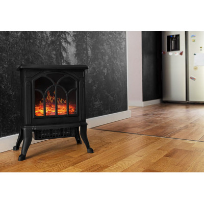 Камин электрический, декоративный Neo Tools, 30м кв, 1500Вт, керамический нагрева. элемент (PTC), черный