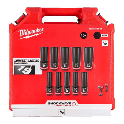 Набір торцевих головок Milwaukee, ударні, 1/2