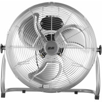 Вентилятор підлоговий 2E PowerWind 45C професійний, 45см, 100Вт, кнопки, двигун мідь 100%, срібний