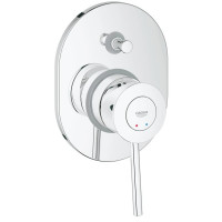 Одноважільний змішувач для ванни Grohe BauClassic, прихований монтаж, хром Одноважільний змішувач для ванни Grohe BauClassic, прихований монтаж, хром