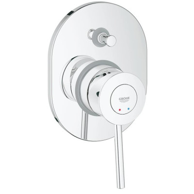 Однорычажный смеситель для ванны Grohe BauClassic, скрытый монтаж, хром Однорычажный смеситель для ванны Grohe BauClassic, скрытый монтаж, хром
