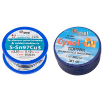 Набір для паяння мідних систем TOPEX припій 2.5ммх100г Sn97Cu3 флюс 30мл Набір для паяння мідних систем TOPEX припій 2.5ммх100г Sn97Cu3 флюс 30мл