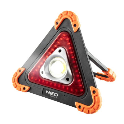 Neo Tools Прожектор на батарейках, трикутний, ААх4, 22x220x45мм , 800лм, 10Вт, 3 функції освітлення, біле/червоне світло Neo Tools Прожектор на батарейках, трикутний, ААх4, 22x220x45мм , 800лм, 10Вт, 3 функції освітлення, біле/червоне світло