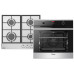 Комплект Hansa (духовка електрична + поверхня газова), чорний+нерж