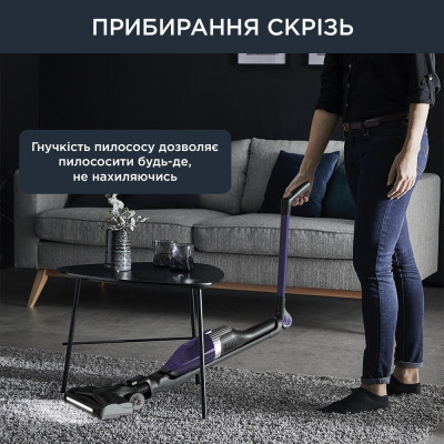 Пилосос Rowenta безпровідний X-Trem Compact, 100Вт, конт пил -0.4л, автон. робота до 40хв, НЕРА, фіолетовий (RH1238WO)