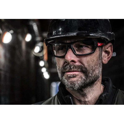 Окуляри захисні Milwaukee Performance, протиосколкові, лінзи-прозорі, полікарбонат