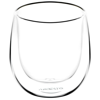 ARDESTO Набір чашкок з подвійними стінками для американо, 120 мл, H 7,5 см, 2 од., боросилікатне скло ARDESTO Набір чашкок з подвійними стінками для американо, 120 мл, H 7,5 см, 2 од., боросилікатне скло