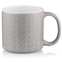 Чашка ARDESTO Francesca, 360мл, кераміка, сірий світлий