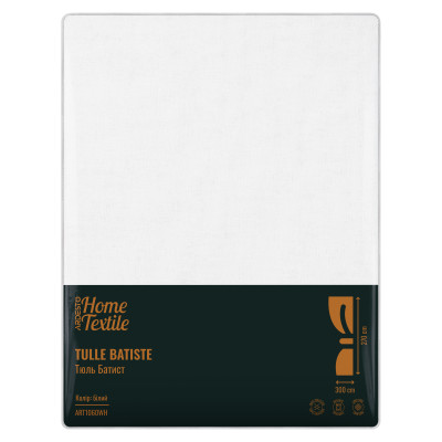 Тюль ARDESTO 300х270см, батист, 100% поліестер, білий Тюль ARDESTO 300х270см, батист, 100% поліестер, білий
