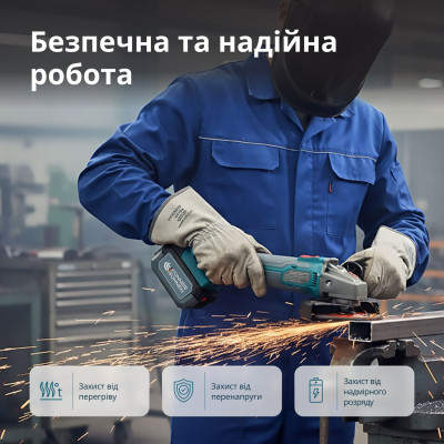 Набір із двох акумуляторних інструментів Konner&Sohnen KS IDAGB 20V SET 1 PLUS 20В шурупокрут-дриль ударний, шліфмашина кутова KS AGB20V-125VR, ЗП 2.4А акб 1х2А·год+1х4А·год кейс 8.1кг Набір із двох акумуляторних інструментів Konner&Sohnen KS IDAGB 20V SET 1 PLUS 20В шурупокрут-дриль ударний, шліфмашина кутова KS AGB20V-125VR, ЗП 2.4А акб 1х2А·год+1х4А·год кейс 8.1кг