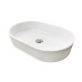 Раковина, умивальник Adamant BESTE NEW, штучний камінь, овальна, без отвору для змішувача та переливу, 540x350x110мм, накладний, білий