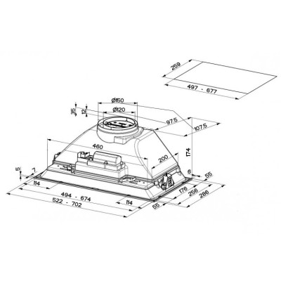 Faber Витяжка вбудована, 70см, 651м3г, Inka Ich Ss A70 (I.Smart Hcs), нерж Faber Витяжка вбудована, 70см, 651м3г, Inka Ich Ss A70 (I.Smart Hcs), нерж