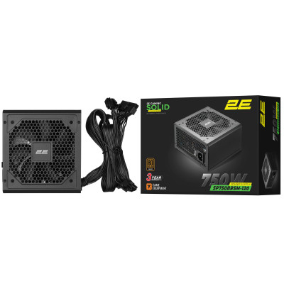 Блок питания 2E GAMING Solid Power (750W), >85%, 80+ Bronze, 120мм, 1xMB 24pin(20+4), 2xCPU 8pin(4+4), 3xMolex, 6xSATA, 4xPCIe 8pin(6+2), Semi Modular Блок питания 2E GAMING Solid Power (750W), >85%, 80+ Bronze, 120мм, 1xMB 24pin(20+4), 2xCPU 8pin(4+4), 3xMolex, 6xSATA, 4xPCIe 8pin(6+2), Semi Modular
