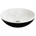 Раковина, умивальник Adamant KREIS, штучний камінь, кругла, без отвору для змішувача та переливу, 420х150мм, накладний, чорно-білий