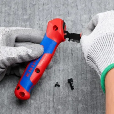 Ніж монтерський KNIPEX, вигнуте лезо, до 7мм, 0.065кг Ніж монтерський KNIPEX, вигнуте лезо, до 7мм, 0.065кг