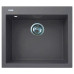 Мийка кухонна Adamant Univer, штучний камінь, квадрат, без крила, 560х500х200мм, чаша - 1, врізна, сірий
