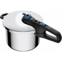 Скороварка Tefal Secure Trendy, 8л, з паровим кошиком, нержавіюча сталь, пластик Скороварка Tefal Secure Trendy, 8л, з паровим кошиком, нержавіюча сталь, пластик