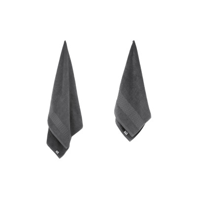 Набір рушників махрових ARDESTO Lotus, 50х90см, 70х140см, 2шт, 100% бавовна, сірий темний