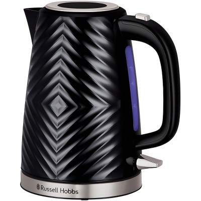 Электрочайник Russell Hobbs Groove Black, 1.7л, пластик, Strix, чёрный