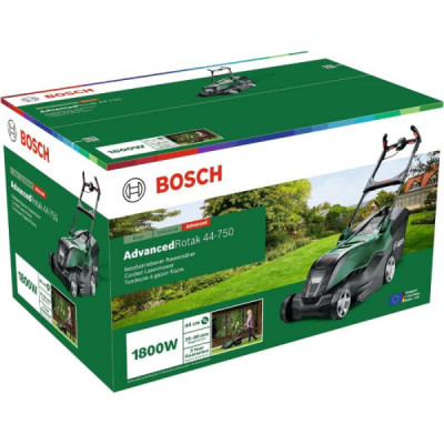 Газонокосарка мережева Bosch AdvancedRotak 44-750 1800Вт 44см 50л 25-80мм 16.5кг Газонокосарка мережева Bosch AdvancedRotak 44-750 1800Вт 44см 50л 25-80мм 16.5кг