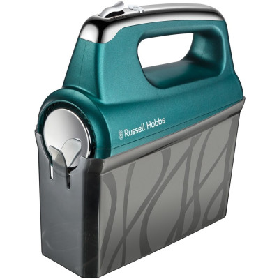 Миксер Russell Hobbs ручной Turquoise, 350Вт, насадки-4, турборежим, бирюзовый