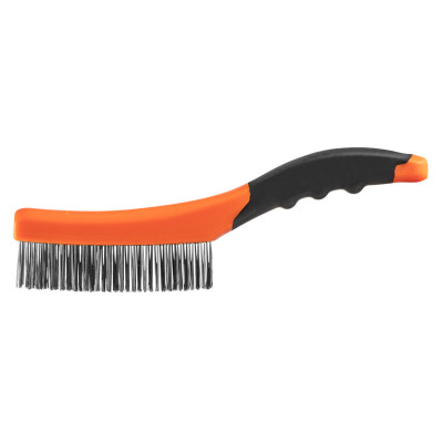 Щетка проволочная Neo Tools прямая, 4х16 рядов, прямая проволока 0.3мм, 260мм, двухкомпонентная рукоятка 39-010