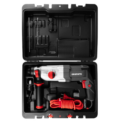 Перфоратор GRAPHITE SDS-plus 900Вт 3.4Дж кейс 6.1кг Перфоратор GRAPHITE SDS-plus 900Вт 3.4Дж кейс 6.1кг