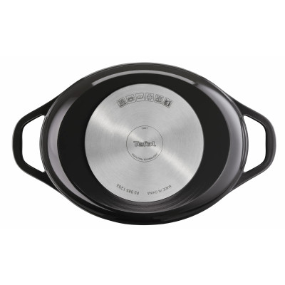 Каструля Tefal Air, з кришкою, 5.7л, алюміній, чорний